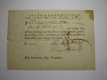 Load image into Gallery viewer, 17__ 20 Shillings Connecticut Pay Table Colonial Currency Note Wolcott Wales