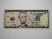 Load image into Gallery viewer, $5 2017 Repeater Serial Number Federal Reserve Currency Bank Note Bill #27142714