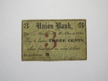 Load image into Gallery viewer, $.03 1862 Concord New Hampshire NH Obsolete Currency Bank Note Bill Union Bank