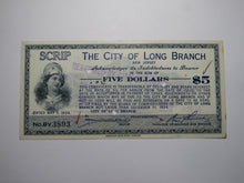 Load image into Gallery viewer, $5 1934 Long Branch New Jersey NJ Obsolete Currency Bank Note Scrip City of LB