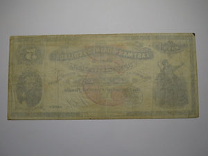 $5 1870's Poughkeepsie New York Obsolete Currency Note Bill Eastman College VF