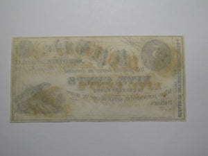 $.05 1852 Jordanville New York Obsolete Currency Bank Note Bill P.P. Hyde UNC+++