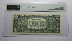 $1 2003 Radar Serial Number Federal Reserve Currency Bank Note Bill PMG UNC66EPQ
