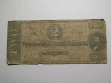 Load image into Gallery viewer, $2 1864 Richmond Virginia VA Confederate Currency Bank Note Bill RARE T70 Good