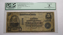 Load image into Gallery viewer, $5 1902 Carnegie Pennsylvania PA National Currency Bank Note Bill Ch #12934 PCGS