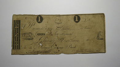 $1 1806 Gloucester Rhode Island RI Obsolete Currency Bank Note Bill! Farmers Ex.