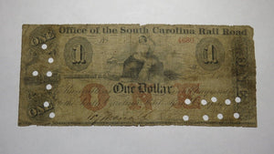 $1 1870's Charleston South Carolina SC Obsolete Currency Bank Note! Rail Road 