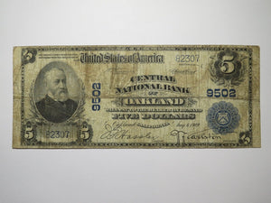 $5 1902 Oakland California CA National Currency Bank Note Bill Charter #9502