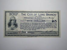 Load image into Gallery viewer, $5 1934 Long Branch New Jersey NJ Obsolete Currency Bank Note Scrip City of LB!