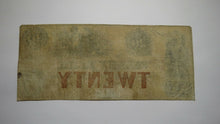 Load image into Gallery viewer, $20 1855 Hagerstown Maryland MD Obsolete Currency Bank Note Bill The Valley Bank