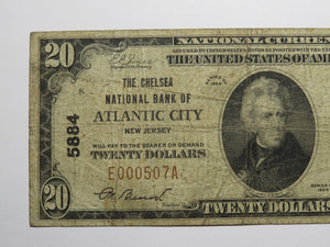 $20 1929 Atlantic City New Jersey NJ National Currency Bank Note Bill Ch. #5884