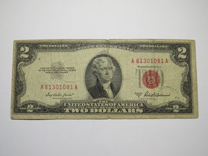 $2 1953 Red Seal Legal Tender Currency Note Bank Bill