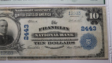Load image into Gallery viewer, $10 1902 Franklin New Hampshire NH National Currency Bank Note Bill #2443 VF20