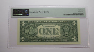 $1 2017A Near Solid Serial Number Federal Reserve Bank Note Bill UNC67 PMG 44444