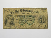 Load image into Gallery viewer, $.50 1875 North Pownal Vermont VT Obsolete Currency Bank Note Bill E.M. Thompson