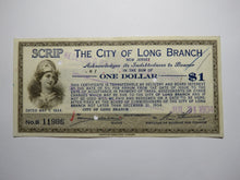 Load image into Gallery viewer, $1 1934 Long Branch New Jersey NJ Obsolete Currency Bank Note Scrip City of LB
