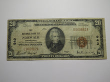 Load image into Gallery viewer, $20 1929 Norwalk Connecticut CT National Currency Bank Note Bill Ch. #942 FINE