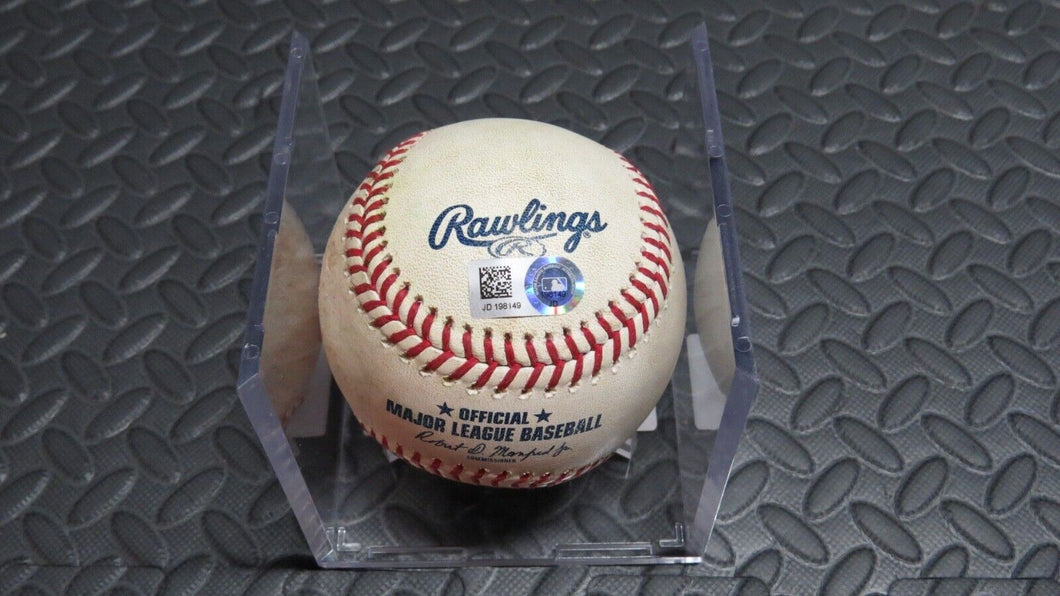 2018 Jose Peraza Cincinnati Reds Game Used Single MLB Baseball! 1B Hit! Red Sox