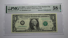 Load image into Gallery viewer, $1 2003 Repeater Serial Number Federal Reserve Currency Bank Note Bill PMG AU58