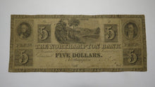 Load image into Gallery viewer, $5 1837 Northampton Pennsylvania PA Obsolete Currency Bank Note Bill RARE Issue