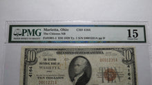 Load image into Gallery viewer, $10 1929 Marietta Ohio OH National Currency Bank Note Bill Ch. #4164 F15 PMG