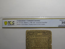Load image into Gallery viewer, 1780 10s Hartford Connecticut CT Colonial Currency Note Bill Ten Shillings VF35