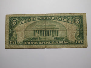 $5 1929 Waukegan Illinois IL National Currency Bank Note Bill Charter #945 RARE