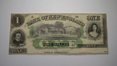 $1 18__ East Haddam Connecticut Obsolete Currency Bank Note Remainder Bill UNC+