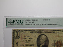 Load image into Gallery viewer, $10 1929 Logan Kansas KS National Currency Bank Note Bill Charter #6841 F12 PMG