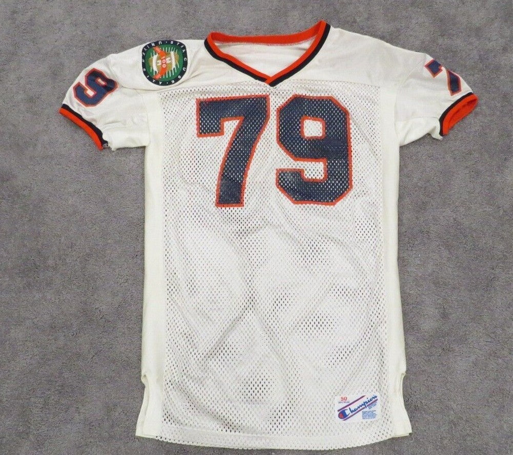 1989 Adams Syracuse Orange Game Used Worn Football Jersey NCAA 100th Patch
