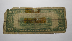 $20 1929 Kingston Pennsylvania PA National Currency Bank Note Bill! #14023 RARE!