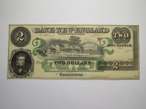 $2 18__ East Haddam Connecticut Obsolete Currency Bank Note Remainder Bill UNC++