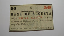 Load image into Gallery viewer, $.50 1863 Augusta Georgia Obsolete Currency Bank Note Bill Bank of Augusta UNC++
