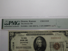 Load image into Gallery viewer, $20 1929 Downs Kansas KS National Currency Bank Note Bill Ch. #11318 VF25EPQ PMG