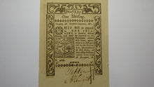 Load image into Gallery viewer, 1786 One Shilling Newport Rhode Island Colonial Currency Note Bill Choice New+++