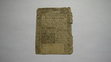 1775 2 Shillings 6 Pence Connecticut CT Colonial Currency Bank Note Bill 2s6d