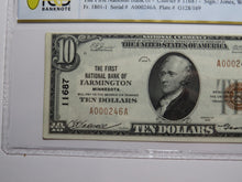 Load image into Gallery viewer, $10 1929 Farmington Minnesota National Currency Bank Note Bill Ch. #11687 UNC53