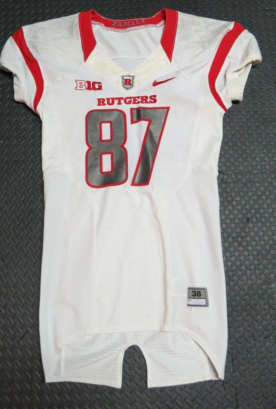 2013 Vance Matthews Rutgers Scarlet Knights Game Used Worn Nike Football Jersey