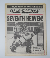 Load image into Gallery viewer, 5/29/94 New York Post Original Newspaper Matteau Game 7 OT Winner Against Devils