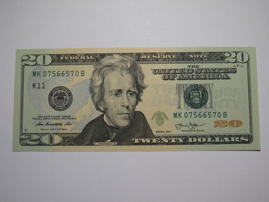 $20 2013 Radar Serial Number Federal Reserve Currency Bank Note Bill #07566570