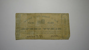 $.60 1862 Richmond Virginia Obsolete Currency Bank Note Bill! State of VA! RARE