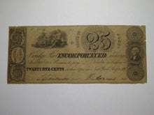 Load image into Gallery viewer, $.25 1837 Bridgeport Connecticut CT Obsolete Currency Note Bill Bridge Port Inc.