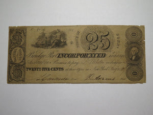 $.25 1837 Bridgeport Connecticut CT Obsolete Currency Note Bill Bridge Port Inc.