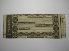 Load image into Gallery viewer, $5 18__ Windsor Vermont Obsolete Currency Bank Note Bill Remainder UNC+ Miscut
