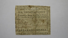 Load image into Gallery viewer, 1761 20 Shillings North Carolina Colonial Currency Note Bill! RARE ISSUE! 20s