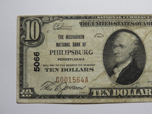 $10 1929 Philipsburg Pennsylvania PA National Currency Bank Note Bill Ch. #5066