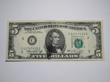 Load image into Gallery viewer, $5 1974 Large Ink Smears on Face Error Federal Reserve Bank Note Bill UNC++