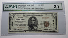Load image into Gallery viewer, $5 1929 Harrisville New York NY National Currency Bank Note Bill Ch #10767 VF35