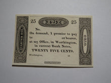 Load image into Gallery viewer, $.25 18__  Worthington Ohio Obsolete Currency Bank Note Remainder Ezra Griswold