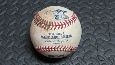 2016 Khris Davis Oakland Athletics Game Used 2 RBI Single MLB Baseball! A's